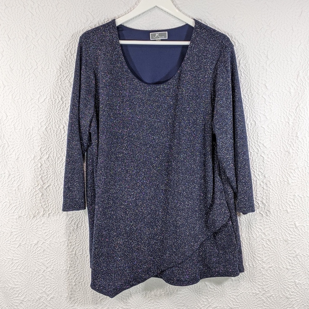 NWOT JM Collection Metallic Sparkle Tunic